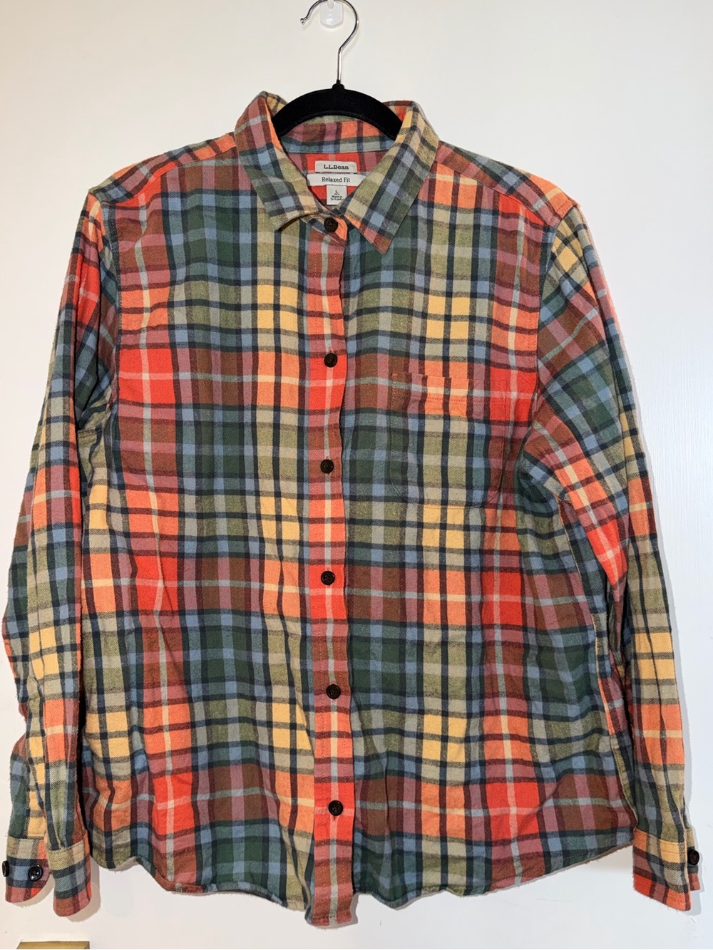 L.L. Bean Women's Scotch Plaid Flannel Shirt, Relaxed